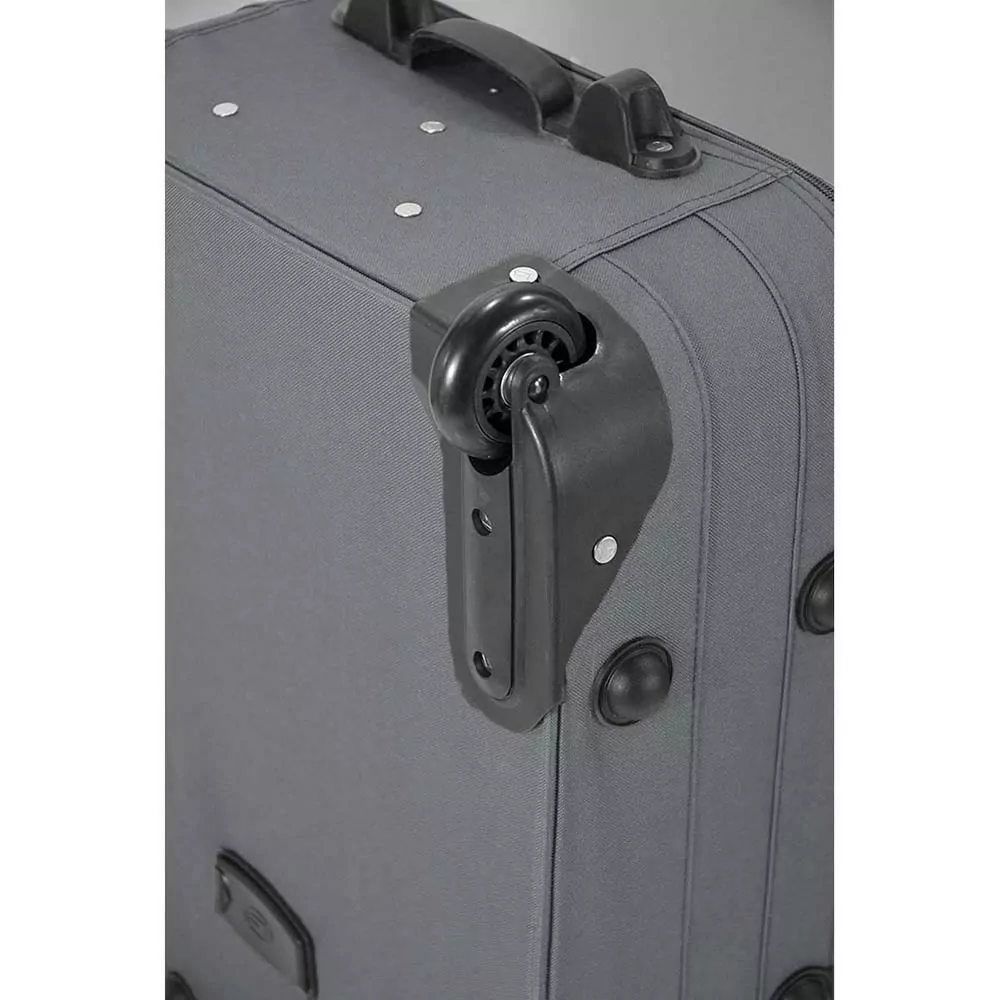 Βαλίτσα καμπίνας υφασμάτινη με προέκταση γκρι με 2 ρόδες
