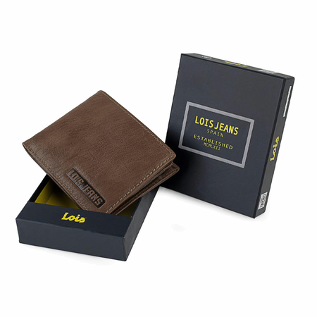 ΠΟΡΤΟΦΌΛΙ ΑΝΔΡΙΚΌ ΔΕΡΜΆΤΙΝΟ LOIS 201401-02 ΚΑΦΈ ΑΝΟΙΧΤΌ