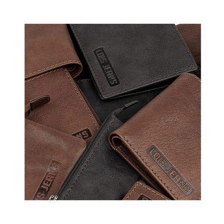 ΠΟΡΤΟΦΌΛΙ ΑΝΔΡΙΚΌ ΔΕΡΜΆΤΙΝΟ LOIS 201406-01 ΚΑΦΈ ΣΚΟΎΡΟ