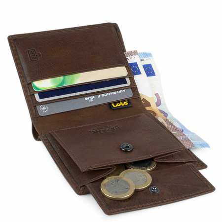 ΠΟΡΤΟΦΌΛΙ ΑΝΔΡΙΚΌ ΔΕΡΜΆΤΙΝΟ LOIS 201406-02 ΚΑΦΈ ΑΝΟΙΧΤΌ