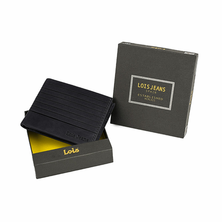 ΠΟΡΤΟΦΌΛΙ ΑΝΔΡΙΚΌ ΔΕΡΜΆΤΙΝΟ LOIS 202211-01 ΜΑΎΡΟ