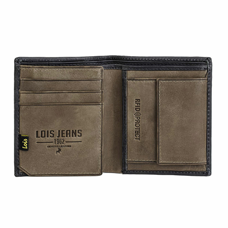 ΠΟΡΤΟΦΌΛΙ ΑΝΔΡΙΚΌ ΔΕΡΜΆΤΙΝΟ LOIS 202220-01 ΜΑΎΡΟ