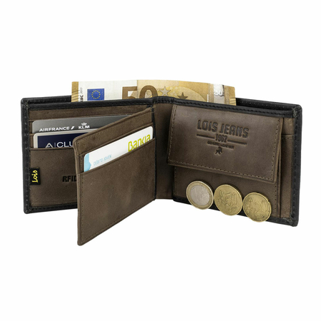 ΠΟΡΤΟΦΌΛΙ ΑΝΔΡΙΚΌ ΔΕΡΜΆΤΙΝΟ LOIS 202211-02 ΚΑΦΈ