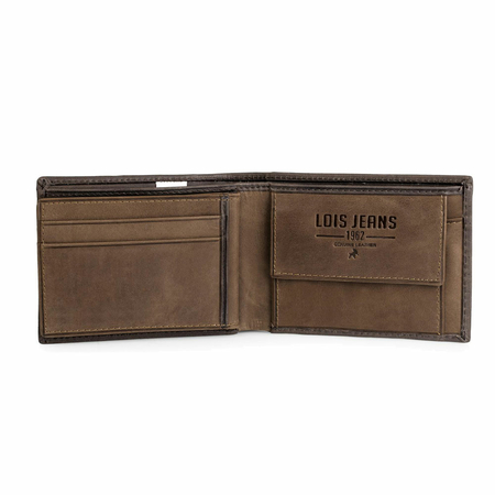 ΠΟΡΤΟΦΌΛΙ ΑΝΔΡΙΚΌ ΔΕΡΜΆΤΙΝΟ LOIS 202211-02 ΚΑΦΈ