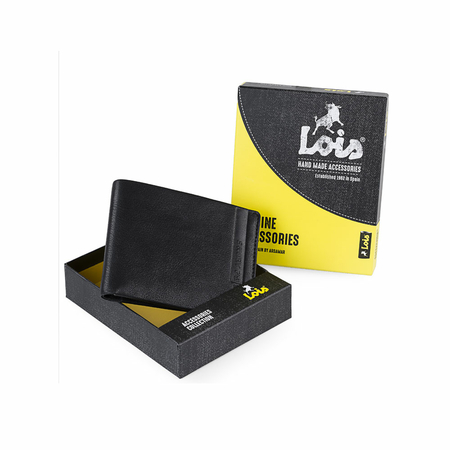 ΠΟΡΤΟΦΌΛΙ ΑΝΔΡΙΚΌ ΔΕΡΜΆΤΙΝΟ LOIS 202601-01 ΜΑΎΡΟ