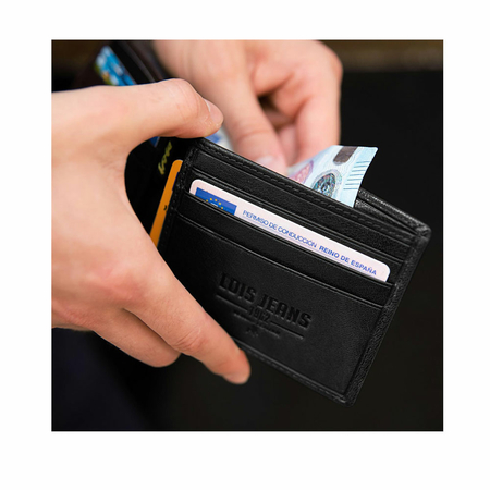 ΠΟΡΤΟΦΌΛΙ ΑΝΔΡΙΚΌ ΔΕΡΜΆΤΙΝΟ LOIS 202601-01 ΜΑΎΡΟ