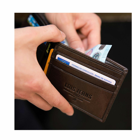 ΠΟΡΤΟΦΌΛΙ ΑΝΔΡΙΚΌ ΔΕΡΜΆΤΙΝΟ LOIS 202601-02 ΚΑΦΈ
