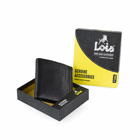 ΠΟΡΤΟΦΌΛΙ ΑΝΔΡΙΚΌ ΔΕΡΜΆΤΙΝΟ LOIS 202606-01 ΜΑΎΡΟ