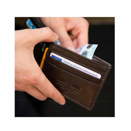 ΠΟΡΤΟΦΌΛΙ ΑΝΔΡΙΚΌ ΔΕΡΜΆΤΙΝΟ LOIS 202607-02 ΚΑΦΈ