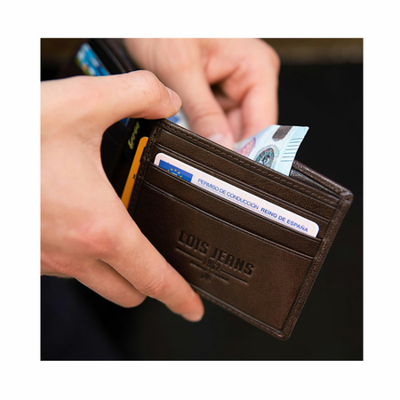 ΠΟΡΤΟΦΌΛΙ ΑΝΔΡΙΚΌ ΔΕΡΜΆΤΙΝΟ LOIS 202687-02 ΚΑΦΈ