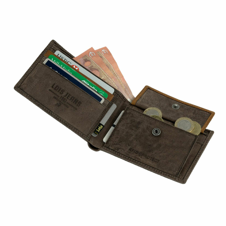 ΠΟΡΤΟΦΌΛΙ ΑΝΔΡΙΚΌ ΔΕΡΜΆΤΙΝΟ LOIS 202701-02 ΚΑΦΈ