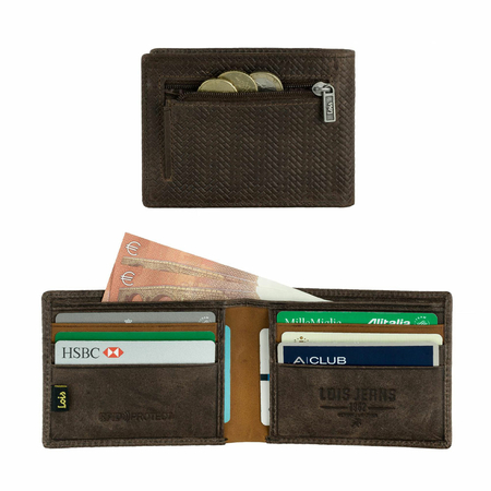 ΠΟΡΤΟΦΌΛΙ ΑΝΔΡΙΚΌ ΔΕΡΜΆΤΙΝΟ LOIS 202708-02 ΚΑΦΈ