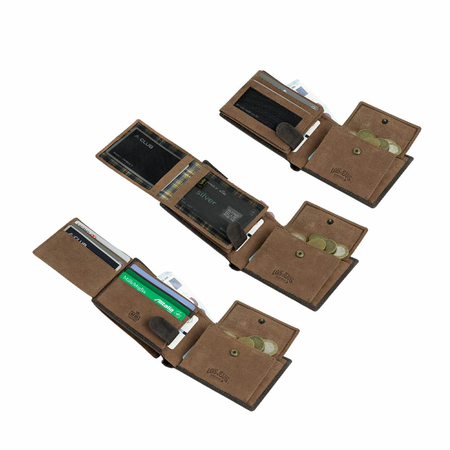 ΠΟΡΤΟΦΌΛΙ ΑΝΔΡΙΚΌ ΔΕΡΜΆΤΙΝΟ LOIS 202812-02 ΚΑΦΈ