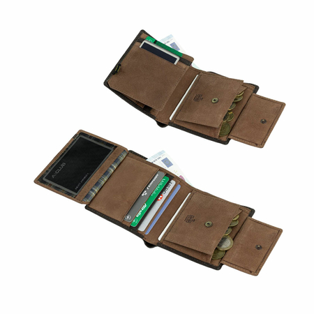 ΠΟΡΤΟΦΌΛΙ ΑΝΔΡΙΚΌ ΔΕΡΜΆΤΙΝΟ LOIS 202820-02 ΚΑΦΈ