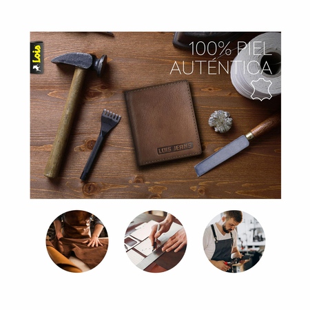 ΠΟΡΤΟΦΌΛΙ ΑΝΔΡΙΚΌ ΔΕΡΜΆΤΙΝΟ LOIS 201406-02 ΚΑΦΈ ΑΝΟΙΧΤΌ