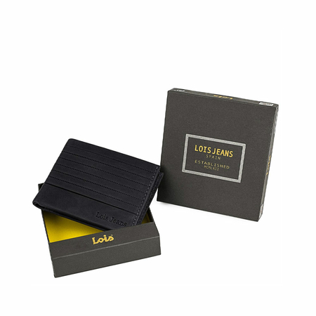 ΠΟΡΤΟΦΌΛΙ ΑΝΔΡΙΚΌ ΔΕΡΜΆΤΙΝΟ LOIS 202207-01 ΜΑΎΡΟ