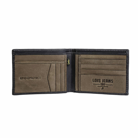 ΠΟΡΤΟΦΌΛΙ ΑΝΔΡΙΚΌ ΔΕΡΜΆΤΙΝΟ LOIS 202207-01 ΜΑΎΡΟ