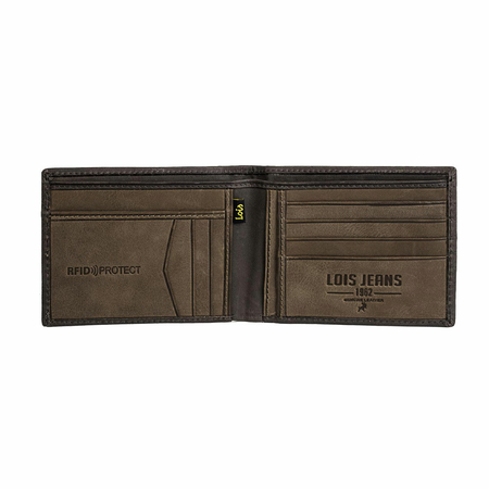 ΠΟΡΤΟΦΌΛΙ ΑΝΔΡΙΚΌ ΔΕΡΜΆΤΙΝΟ LOIS 202207-02 ΚΑΦΈ