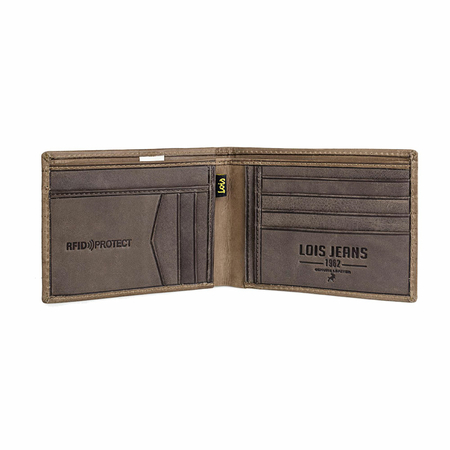 ΠΟΡΤΟΦΌΛΙ ΑΝΔΡΙΚΌ ΔΕΡΜΆΤΙΝΟ LOIS 202207-03 ΚΑΦΈ ΑΝΟΙΧΤΌ