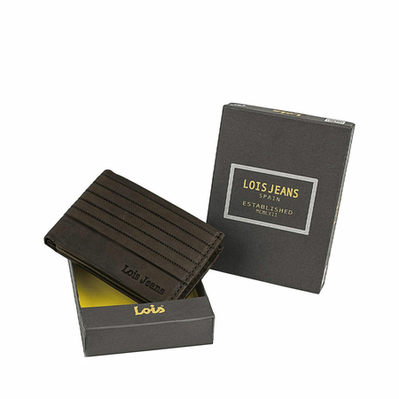 ΠΟΡΤΟΦΌΛΙ ΑΝΔΡΙΚΌ ΔΕΡΜΆΤΙΝΟ LOIS 202286-02 ΚΑΦΈ