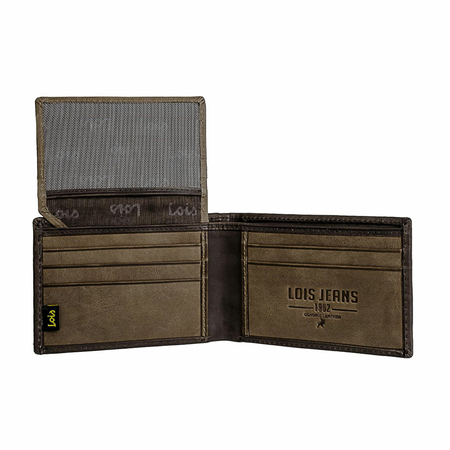 ΠΟΡΤΟΦΌΛΙ ΑΝΔΡΙΚΌ ΔΕΡΜΆΤΙΝΟ LOIS 202286-02 ΚΑΦΈ