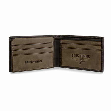 ΠΟΡΤΟΦΌΛΙ ΑΝΔΡΙΚΌ ΔΕΡΜΆΤΙΝΟ LOIS 202286-02 ΚΑΦΈ