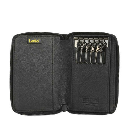 ΠΟΡΤΟΦΌΛΙ ΜΕ ΜΠΡΕΛΌΚ ΑΝΔΡΙΚΌ LOIS ΜΕ RFID ΔΕΡΜΆΤΙΝΟ ΜΑΎΡΟ 205201-01