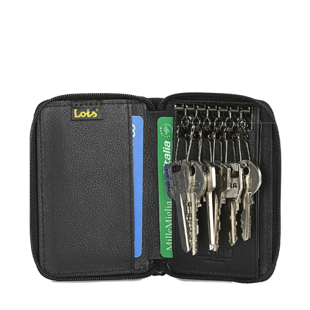 ΠΟΡΤΟΦΌΛΙ ΜΕ ΜΠΡΕΛΌΚ ΑΝΔΡΙΚΌ LOIS ΜΕ RFID ΔΕΡΜΆΤΙΝΟ ΜΑΎΡΟ 205201-01