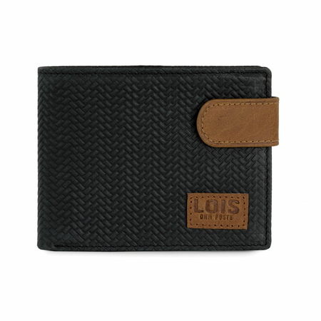 ΠΟΡΤΟΦΌΛΙ ΑΝΔΡΙΚΌ ΔΕΡΜΆΤΙΝΟ LOIS 202711-01 ΜΑΎΡΟ