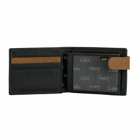 ΠΟΡΤΟΦΌΛΙ ΑΝΔΡΙΚΌ ΔΕΡΜΆΤΙΝΟ LOIS 202711-01 ΜΑΎΡΟ