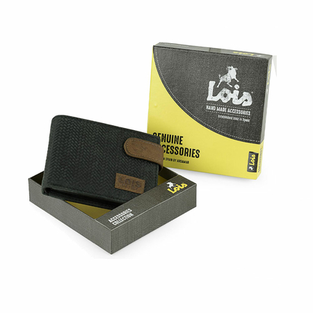 ΠΟΡΤΟΦΌΛΙ ΑΝΔΡΙΚΌ ΔΕΡΜΆΤΙΝΟ LOIS 202711-01 ΜΑΎΡΟ