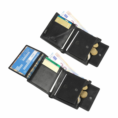 ΠΟΡΤΟΦΌΛΙ ΑΝΔΡΙΚΌ ΔΕΡΜΆΤΙΝΟ JASLEN ΜΑΎΡΟ 204220-01