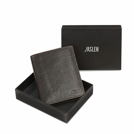 ΠΟΡΤΟΦΌΛΙ ΑΝΔΡΙΚΌ ΔΕΡΜΆΤΙΝΟ JASLEN ΚΑΦΈ 204220-02