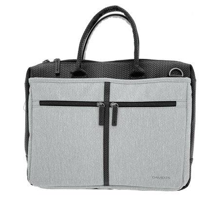 ΤΣΆΝΤΑ LAPTOP-ΧΑΡΤΟΦΎΛΑΚΑΣ 15.6" DAVIDTS ΓΚΡΙ/ΜΑΎΡΟ 240100-20