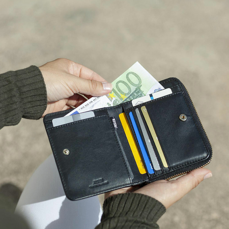 ΠΟΡΤΟΦΌΛΙ ΔΕΡΜΆΤΙΝΟ ΓΥΝΑΙΚΕΊΟ JASLEN ΜΑΎΡΟ 204727-01