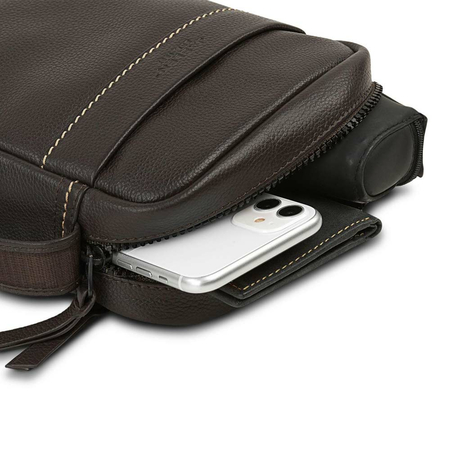 ΤΣΑΝΤΆΚΙ ΏΜΟΥ ΔΕΡΜΆΤΙΝΟ JASLEN ΚΑΦΈ 313019-02