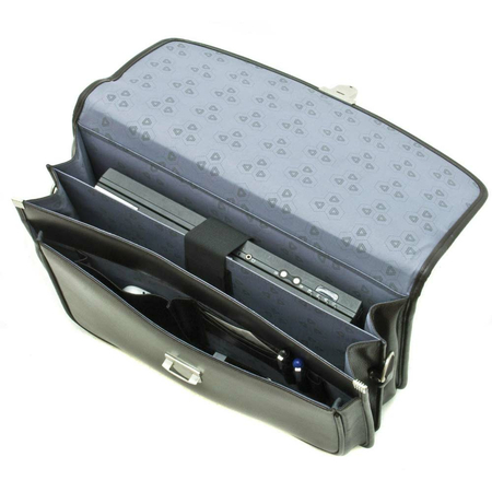 ΤΣΆΝΤΑ ΧΑΡΤΟΦΎΛΑΚΑΣ ΔΕΡΜΆΤΙΝΟ 15'' DAVIDTS ΜΑΎΡΟ 462101-01