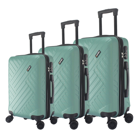 Βαλίτσες σκληρές, σετ 3 τεμαχίων (καμπίνας-μεσαία-μεγάλη) tiffany blue
