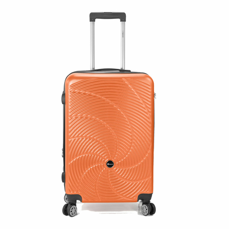 Βαλίτσα καμπίνας σκληρή με προέκταση πορτοκαλί