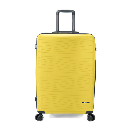 Βαλίτσα Μεγάλη με 4 διπλές ρόδες σε Κίτρινο