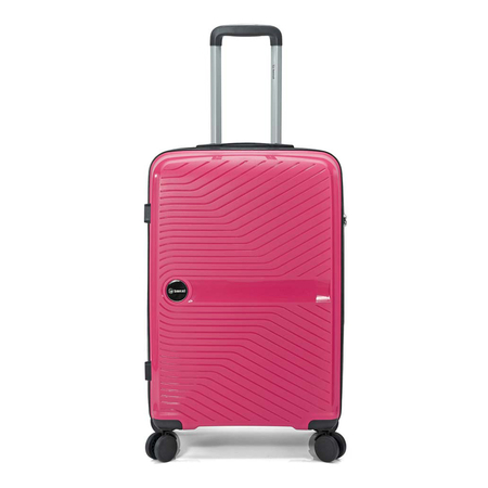 Βαλίτσα Καμπίνας Ροζ με 4 διπλές ρόδες πολλαπλών κατευθύνσεων (360°)