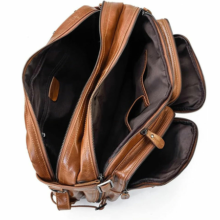 ΣΑΚΊΔΙΟ ΔΕΡΜΆΤΙΝΟ AMBER ΚΑΦΈ AM2016