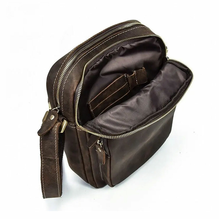 ΤΣΑΝΤΆΚΙ ΏΜΟΥ ΔΕΡΜΆΤΙΝΟ AMBER ΚΑΦΈ AM2020