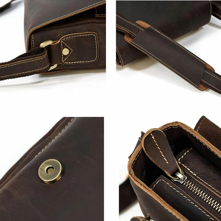 ΤΣΑΝΤΆΚΙ ΏΜΟΥ ΔΕΡΜΆΤΙΝΟ AMBER ΚΑΦΈ AM2019