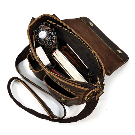 ΤΣΑΝΤΆΚΙ ΏΜΟΥ ΔΕΡΜΆΤΙΝΟ AMBER ΚΑΦΈ AM2019