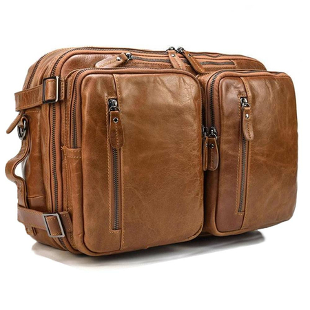 ΣΑΚΊΔΙΟ ΔΕΡΜΆΤΙΝΟ AMBER ΚΑΦΈ AM2016