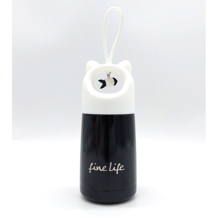 ΠΑΙΔΙΚΌ ΜΠΟΥΚΆΛΙ - ΘΕΡΜΌΣ  FINE LIFE 360ML ΜΑΎΡΟ/ΛΕΥΚΌ 22050600-C24