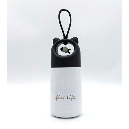 ΠΑΙΔΙΚΌ ΜΠΟΥΚΆΛΙ - ΘΕΡΜΌΣ  FINE LIFE 360ML ΛΕΥΚΌ/ΜΑΎΡΟ 22050600-C136