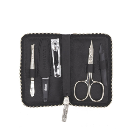 ΣΕΤ ΜΑΝΙΚΙΟΎΡ SOLINGEN 5 ΤΕΜΑΧΊΩΝ ΔΕΡΜΆΤΙΝΟ DAVIDTS ΜΑΎΡΟ 490020-01