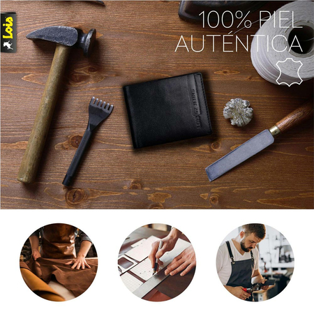 ΠΟΡΤΟΦΌΛΙ ΑΝΔΡΙΚΌ ΔΕΡΜΆΤΙΝΟ LOIS 202313-01 ΜΑΎΡΟ